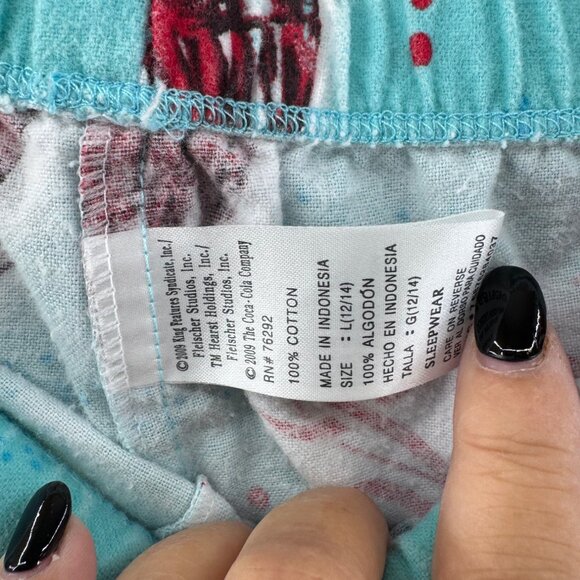 Betty Boop Coca-Cola Pajama Set 2-Piece Button-Up Lounge Wear Size Large - Picture 8 of 10